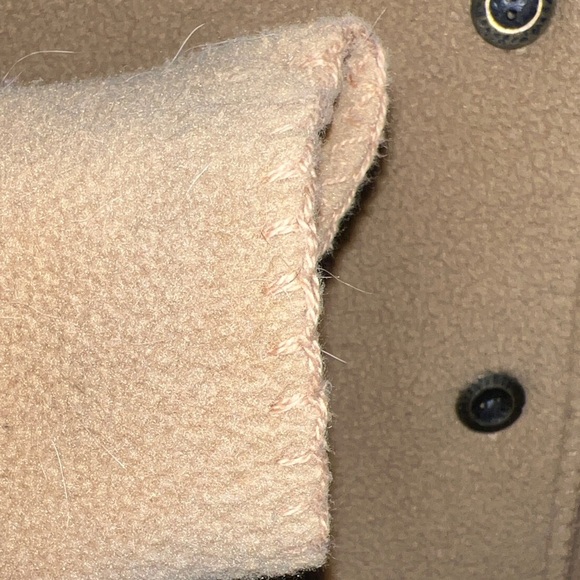 L. L. Bean Size M Vintage Camel Sherpa Button Cardigan Cozy Minamalist Fall Warm - Picture 9 of 11
